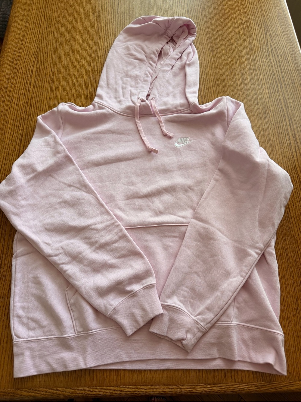 Nike Light Pink Hoodie with White Swoosh